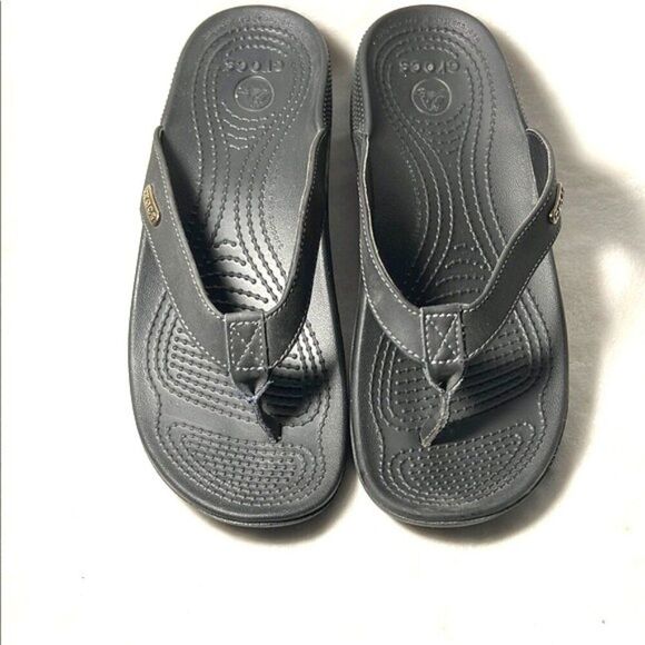 CROCS Black Sandals Minimalist Design - Size 6 - Picture 1 of 7